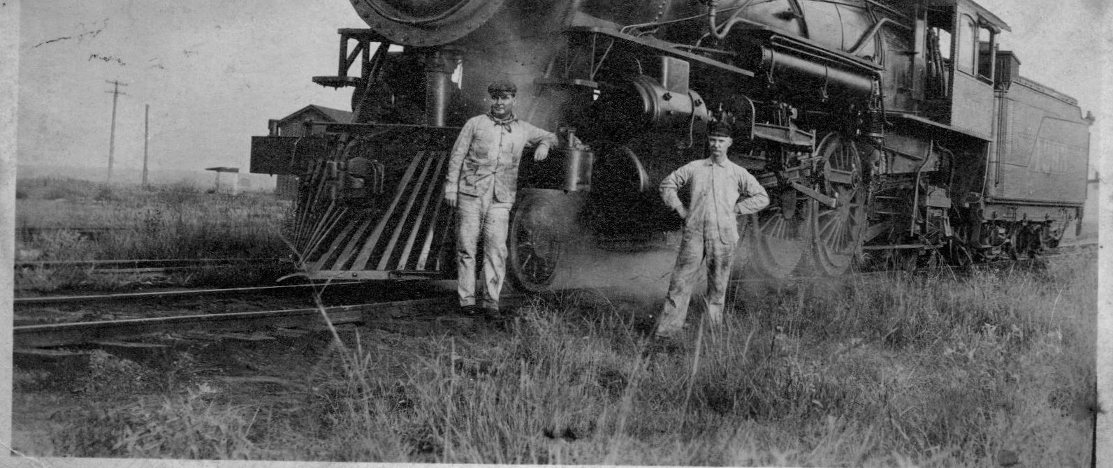 William George Flew (right) shortly before his death.